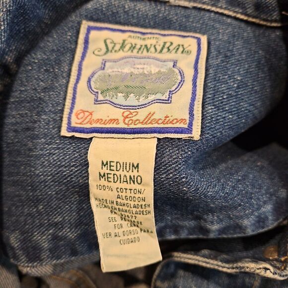 St John's Bay Vintage Trucker Jean Jacket sz M - Picture 3 of 7